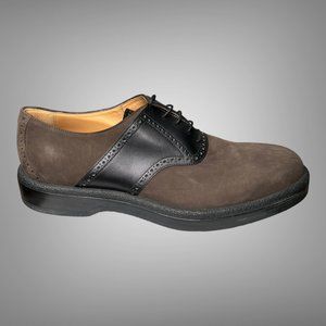 Hermes New Max Chocolate Nubuck And Veal Leather Derby Shoes EU Size 44 Box Bag